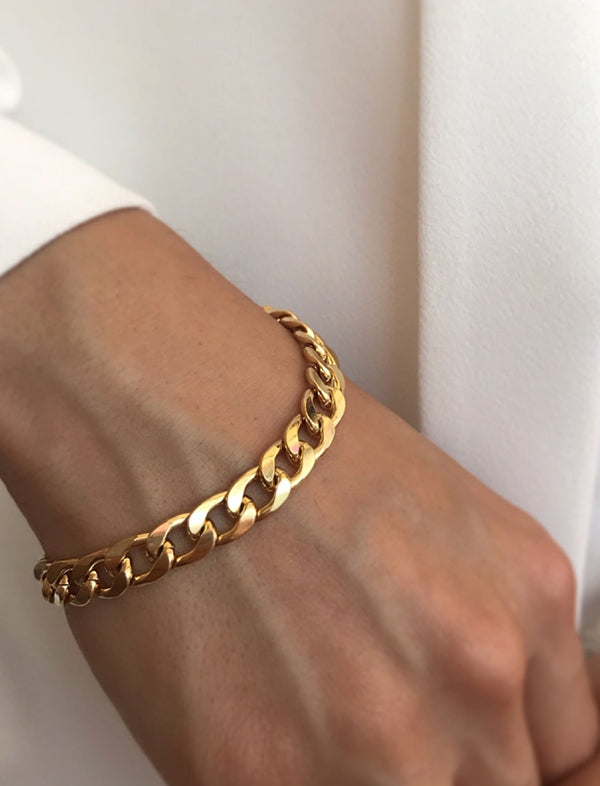 Cuban curb chain bracelet