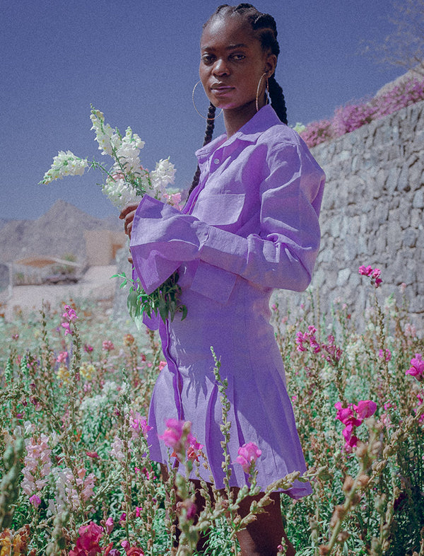 Mila shirt dress- Lilac