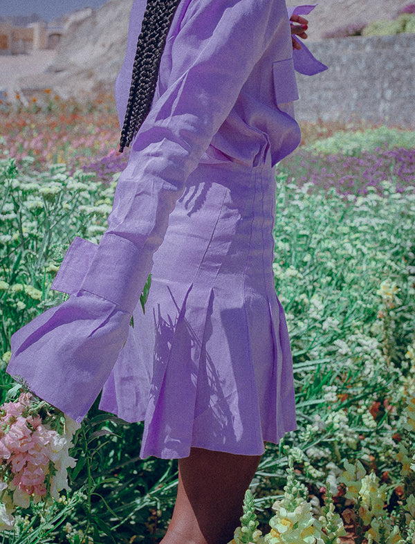 Mila shirt dress- Lilac