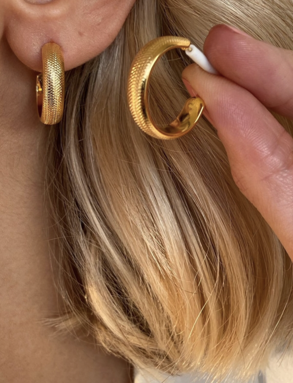 Patterned hoop earrings