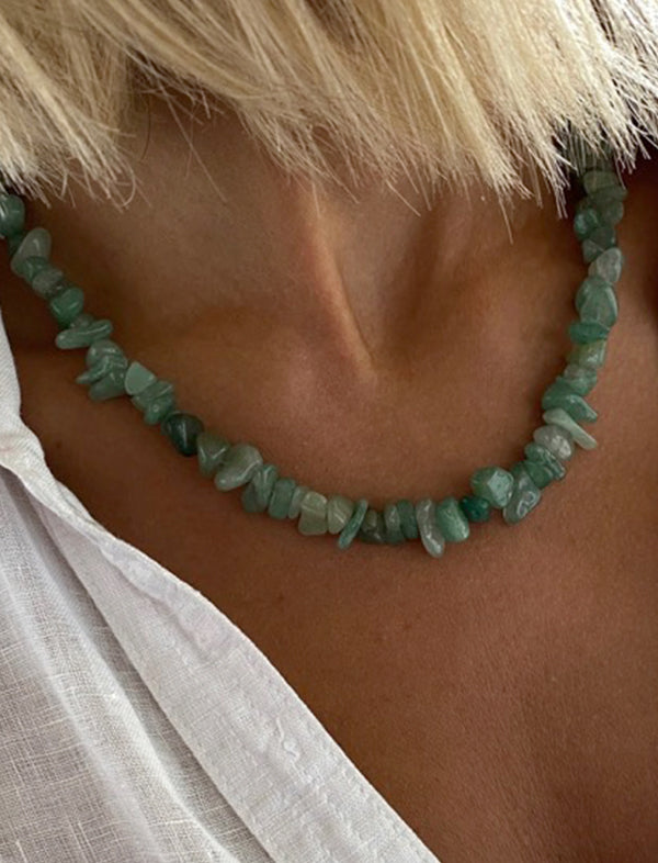 Amazonite stone necklace