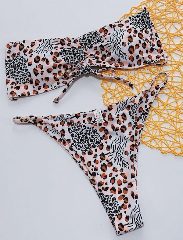 Amber leopard bikini set