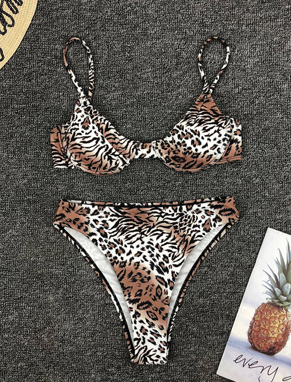 Ariana leopard bikini set