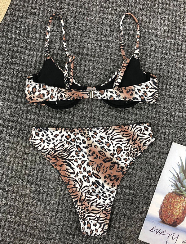 Ariana leopard bikini set