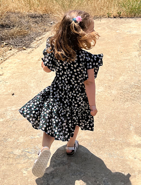 Mommy & Me black floral dress