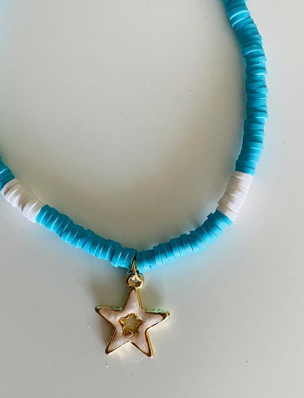 Fimo anklet with pendant