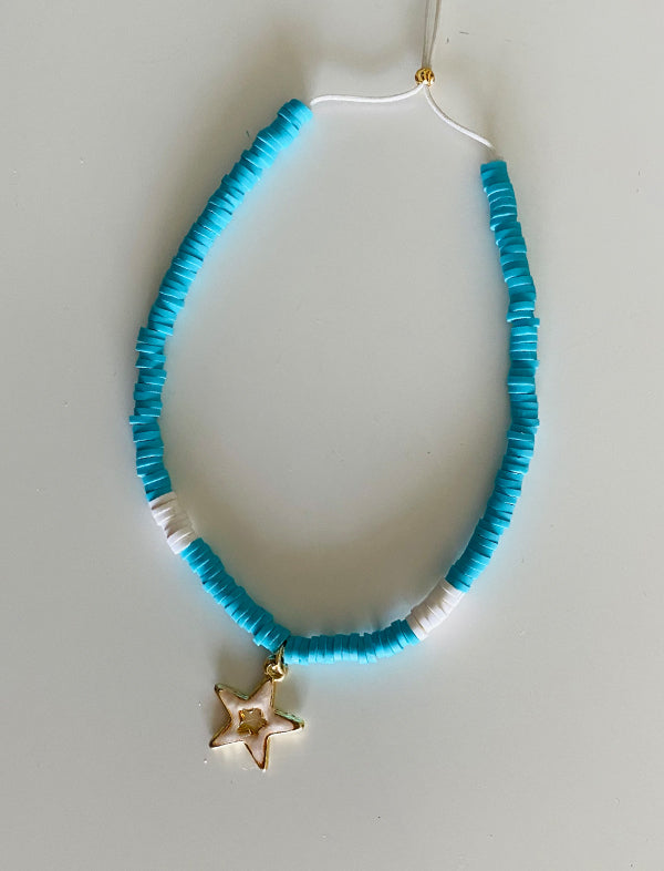 Fimo anklet with pendant