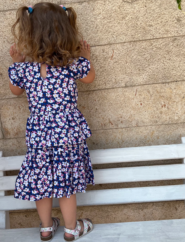 Mommy & me blue floral dress