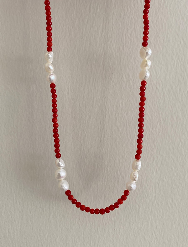 Coral summer necklace