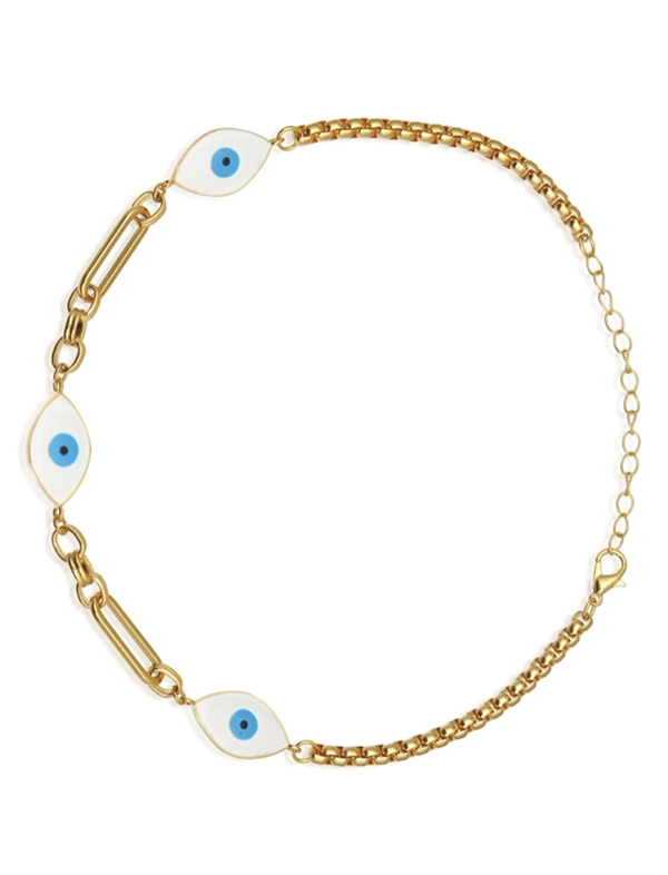 Evil eye chain choker