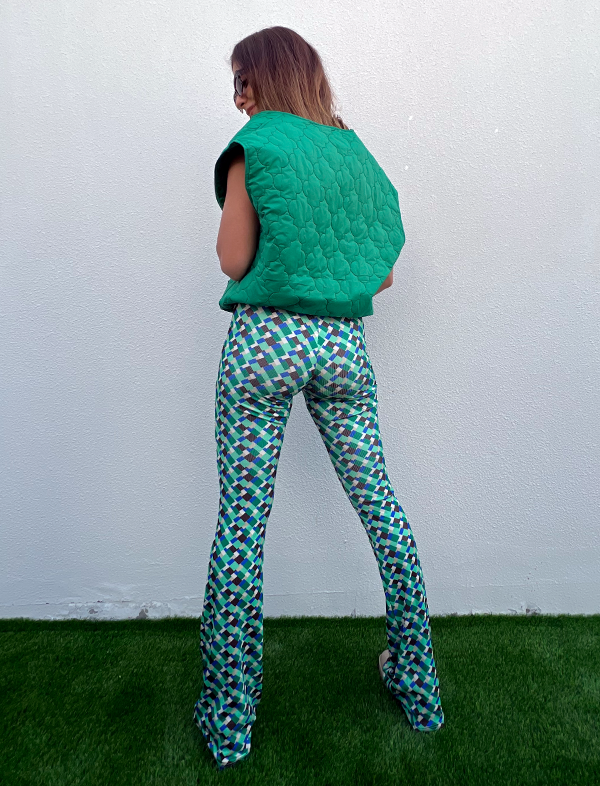 Geo flare pants