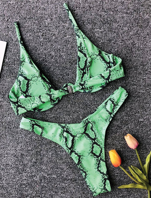 Green snakeskin bathing suit online