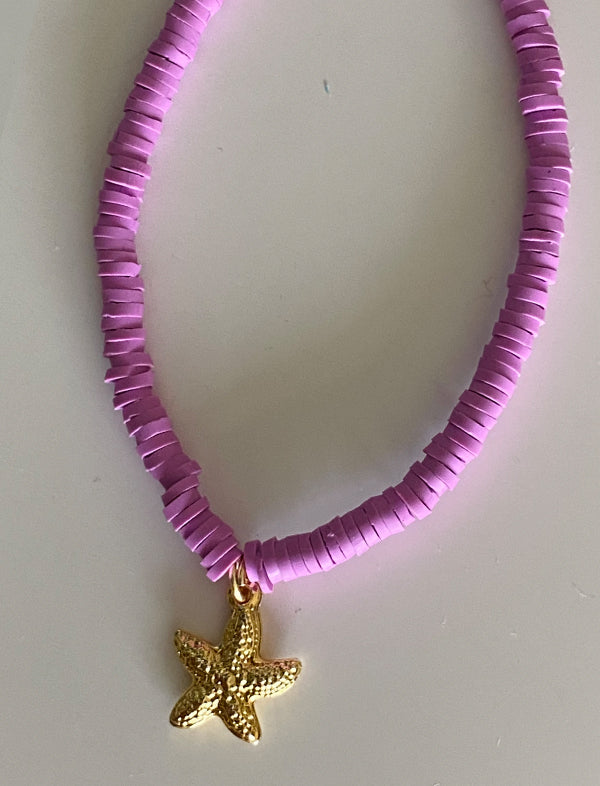 Fimo anklet with pendant