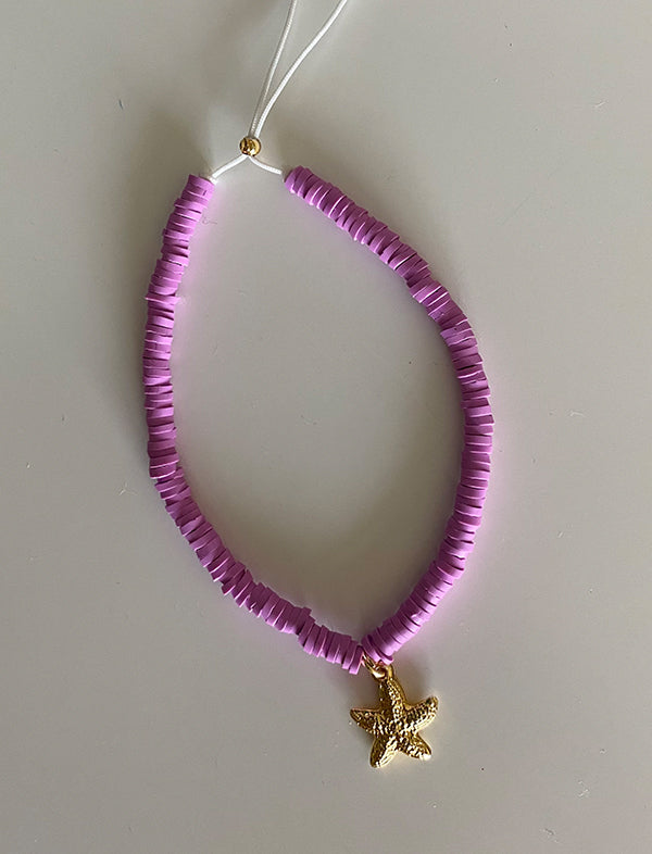 Fimo anklet with pendant