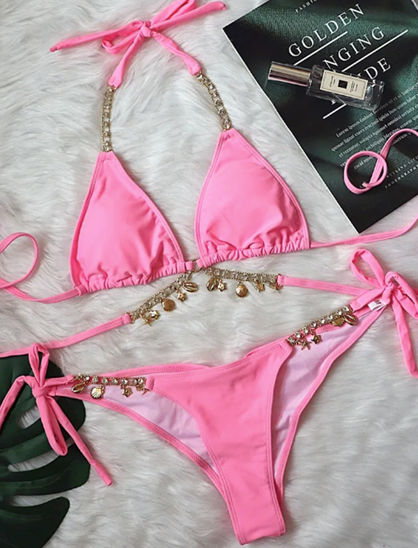 Charm wrap around bikini set