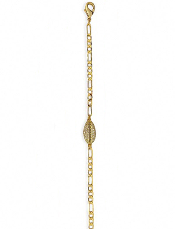 Gold-plated shell anklet