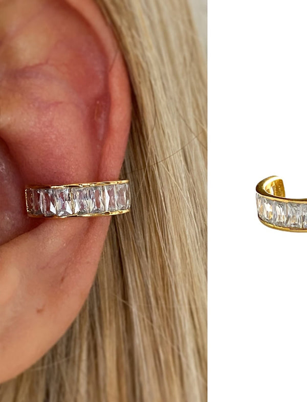 Zircon baguette ear cuff