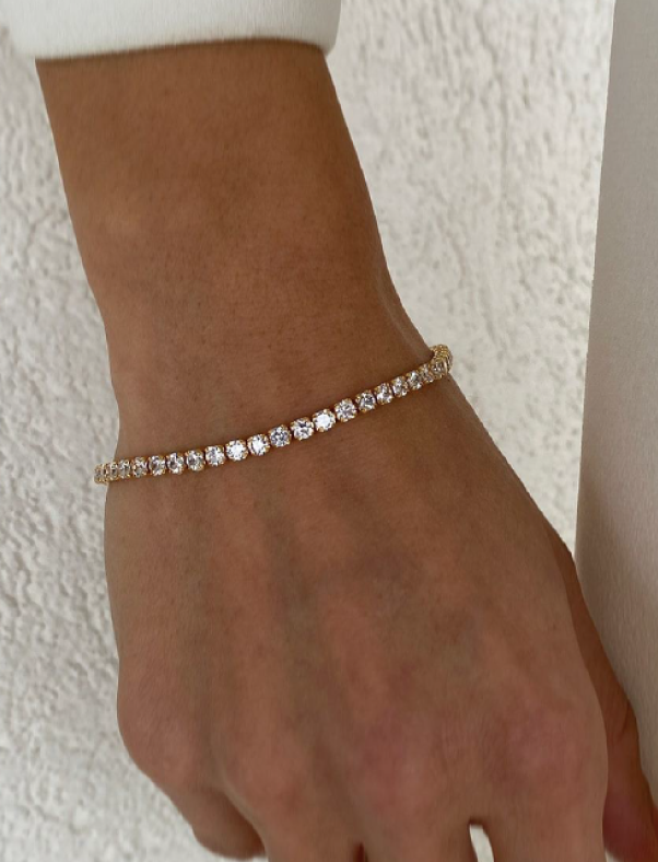 Zircon tennis bracelet