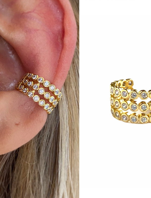 Full zircon ear cuff