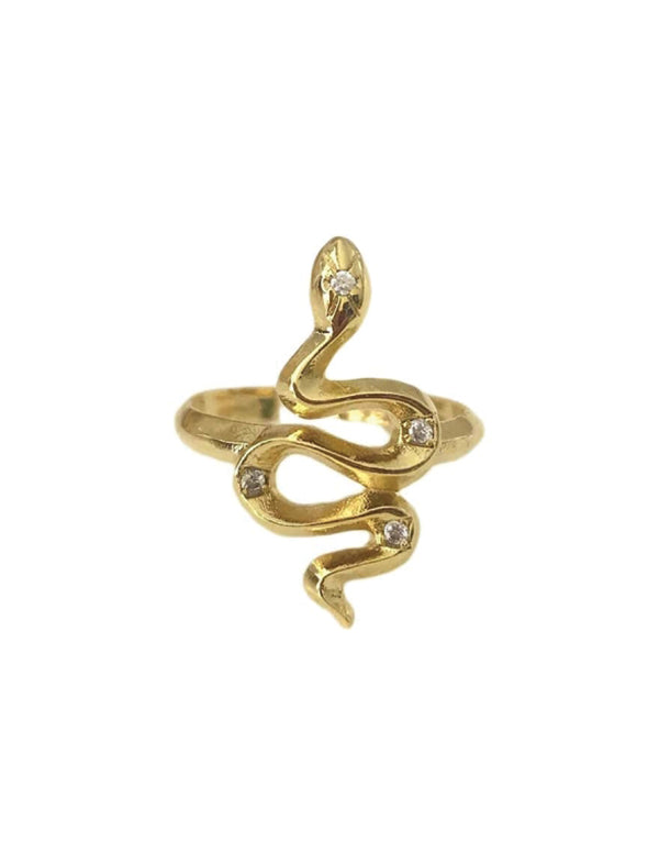 Zircon snake ring